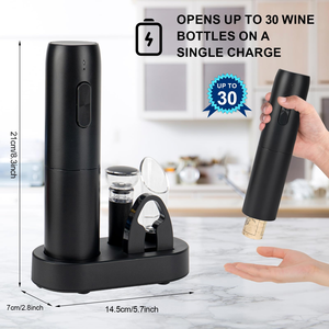 Accesorios para Vino, Kit de Sacacorchos Eléctrico 5 en 1 a Pilas para Botellas de Vino Tinto con Base - Product Image 5