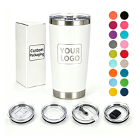 Gobelet isotherme anti-fuite avec couvercle coulissant magnétique 20 oz en acier inoxydable, tasse de voyage isolée sous vide, tasse à café anti-fuite sans BPA