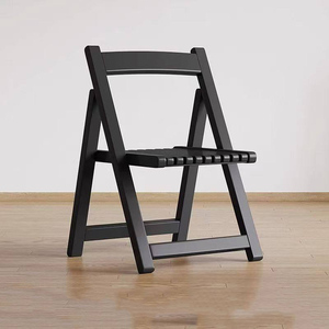 Solid Wood <strong>Padded</strong> <strong>Seat</strong> Wooden Folding <strong>Chair</strong> Space Saving Foldable Design Ergonomic Backrest <strong>for</strong> Home Dining Office Outdoor Use - Product Image 6