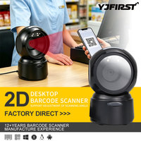 Escáner de Códigos de Barras Omnidireccional 2D YJFIRST, Lector de Códigos de Barras Integrado con Cable 1D, Plataforma de Escaneo de Códigos QR USB para Supermercados