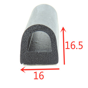 EPDM <b>Rubber</b> D Type Foam Strip 8x10mm Door Window Sealing <b>Edge</b> Trim - Product Image 4