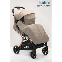 Poussette multifonctionnelle pour bébé avec panier de couchage à haute vue pour nouveau-né avec couvre-pieds pouvant s'asseoir ou s'allonger pour les enfants