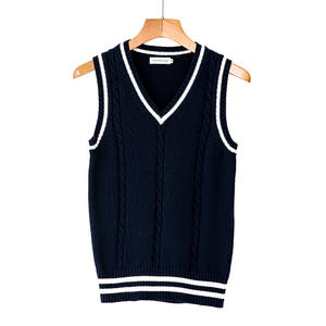 2021 nuevo <span class=keywords><strong>uniforme</strong></span> escolar azul <span class=keywords><strong>para</strong></span> profesores, chaleco <span class=keywords><strong>para</strong></span> profesores, suéter tejido de punto, estilo de la Academia británica, poliéster/algodón - Product Image 6