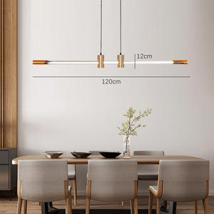 Suspension linéaire minimaliste de style nordique, design moderne pour restaurant, bar, studio, réception, température de couleur 3000K - Product Image 5