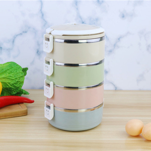 Commercio all'ingrosso di alta qualità di scuola <span class=keywords><strong>ufficio</strong></span> usato rotonda multi-colored ermetico <span class=keywords><strong>in</strong></span> acciaio inox scatola di <span class=keywords><strong>pranzo</strong></span> - Product Image 2