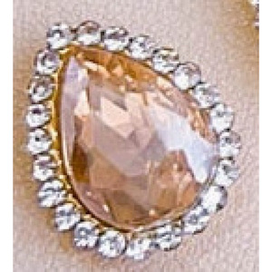 Strass en forme de larme rouge vif 14x18mm en verre avec dos à griffes pour accessoires DIY cheveux, chaussures, vêtements - Product Image 3