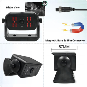 4PIN ที่มีเซ็นเซอร์ AHD 1080P กล้องมองหลังแม่เหล็ก18หลอด LED อินฟราเรดมองเห็นกลางคืนกันน้ำสำหรับรถบรรทุกรถบัสคาราวาน RVs - Product Image 3