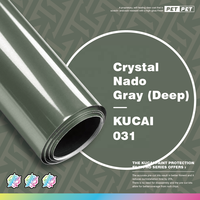 KUCAI 1.52*17m Film Pelindung Mobil Bebas Gelembung Udara dengan Lapisan PET  Crystal NadoGray (Tua) Pembungkus Vinyl Kendaraan