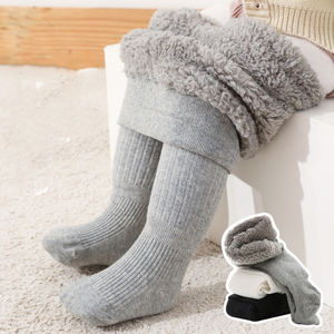 Collants épais pour enfants, <span class=keywords><strong>collant</strong></span> en <span class=keywords><strong>laine</strong></span> d'agneau, de couleur unie, épais et chaud, vente en gros, hiver, - Product Image 4