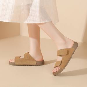 NOVEDAD DE VERANO 2025, sandalias deslizantes Retro a la moda para <span class=keywords><strong>mujer</strong></span>, suela gruesa para <span class=keywords><strong>plataforma</strong></span> de velcro, estilo superior - Product Image 5