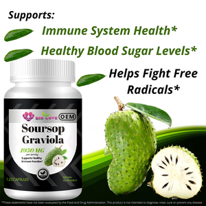 高品質のグァバイオラ（サワーソップ）カプセル、天然細胞健康サポートサプリメント、抗酸化物質豊富、非遺伝子組み換え、グルテンフリー - Product Image 3