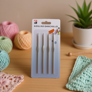 MNJ Crochet Hook Set 4Pcs Metal Knitting Needles For Crafting Textile Fabric Crafts - Product Image 3