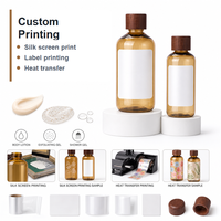 Botellas de Plástico PET Transparentes de 125 ml y 250 ml, Forma Redonda, con Tapa de Rosca, para Lociones, Champú, Gel de Ducha para Bebés, Pedido Mínimo