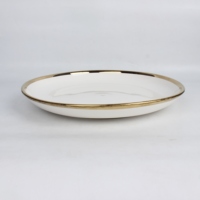 Assiettes en or électrolytique Assiettes en céramique de luxe Service de vaisselle en or Assiettes Service de table en céramique Plats en or Porcelaine