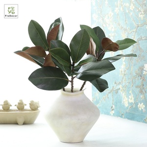 Plantes vertes artificielles en gros, feuilles de <span class=keywords><strong>magnolia</strong></span> en latex au toucher réel, branches d'arbre, fleurs de <span class=keywords><strong>magnolia</strong></span> <span class=keywords><strong>Yulan</strong></span>, décoration - Product Image 3