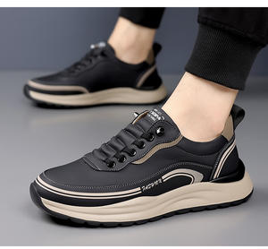 Zapatos casuales de moda para <span class=keywords><strong>hombre</strong></span> baratos, zapatillas de deporte con costuras de color, zapatillas transpirables con cordones para <span class=keywords><strong>hombre</strong></span> - Product Image 6