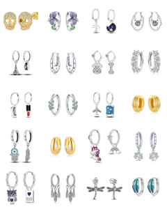 Pulseras de Zirconia en Forma de Corazón de la Serie <span class=keywords><strong>Rosa</strong></span> Dulce con Flores de Cerezo, Margaritas y Mariposas, Lujosas para Fiestas de Aniversario Doradas - Product Image 2