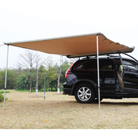 Tente de camion tout-terrain 4x4 en tissu Oxford avec auvent pour le camping, avec poteau en fibre de verre automatique monocouche et toit en toile de coton