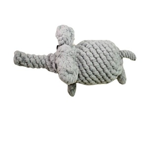 Jouet pour chien en corde de coton gris, jouet à mâcher durable, taille moyenne, fournitures pour animaux de compagnie - Product Image 2