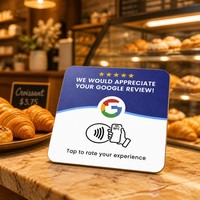 Carte NFC Google Review en acrylique, à taper pour noter, vierge, programmable NFC215 540 octets pour les commentaires des entreprises