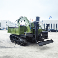 Forstmaschinen Maßgeschneiderter Mini Raupendumper Kompakter Farmtraktor mit Bagger