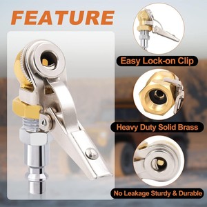 Boquilla de Inflado de Neumáticos con Rosca Interna Tipo Cartucho, Conector Neumático de Conexión Rápida, Boquilla de Inflado para Reparación de Neumáticos de Automóvil - Product Image 2