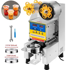 Bubble Tea Equipment Uberzogen Cup Sealer Candy Floss Fully Automatic Yogurt Cup Sealing Machine With Best Price