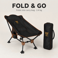 Chaise de camping pliable à dossier haut VT, cadre en aluminium 7075, tissu Oxford 600D, légère, portable, design moderne, pour voyages et pique-niques