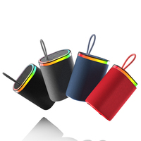 Mini Altavoz Inalámbrico para Exteriores, Carcasa de Tela Resistente, Bluetooth 6.0, Altavoz Bluetooth Portátil RGB para Picnic, Campamento y Reuniones