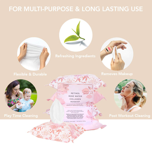 Lingettes hygiéniques jetables de haute qualité pour le visage et la peau Lingettes de maquillage apaisantes pour le nettoyage du visage adulte Type féminin - Product Image 5