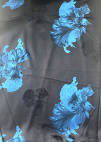 Robe Abaya pour femmes en tissu jacquard tissé 100% polyester léger, respirant, teint en fil, à motif floral large, pour la mode féminine