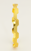 Bracelet en laiton plaqué or 24 carats, design plat givré, style géométrique tendance, unisexe, idéal pour la vente en gros de bijoux, fabrication de moules