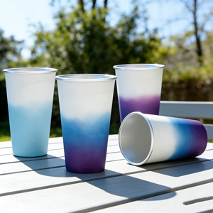 Gobelet Magique Moderne en Aluminium, Tasse à Boissons Personnalisable avec Logo, Changement de Couleur, Réutilisable, Sans BPA, Écologique, pour Fêtes - Product Image 1