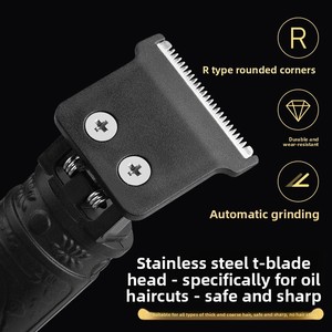 Cortapelos Eléctrico Profesional de Nuevo Estilo Transfronterizo con Cuchilla Removible y Lavable, Batería Integrada, para Recortes y Cabezas Calvas - Product Image 5