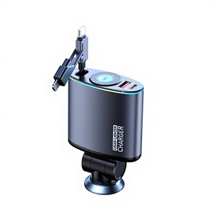 Cargador de Coche Universal OLIVER con Cable Telescópico, Carga Súper Rápida, <span class=keywords><strong>USB</strong></span> Tipo-<span class=keywords><strong>C</strong></span>, Adaptador para Huawei y <span class=keywords><strong>Apple</strong></span> - Product Image 1