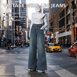 Pantalones Vaqueros Holgados Retro Personalizados para Hombre, Agregar Logotipo, Pantalones Vaqueros Holgados para Hombre, Pantalones Vaqueros de Mezclilla - Product Image 2