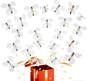 Boîte surprise papillon volant à remonter - Jouet magique propulsé par élastique, cadeau idéal pour les fêtes d'anniversaire et les fêtes sur le thème des fées - Product Image 1
