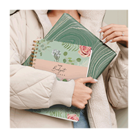 Carnet à spirale personnalisé A5 non daté, reliure de défi d'épargne hebdomadaire et mensuelle avec autocollants de planification budgétaire, expédition rapide