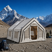 Tente Cabine Gonflable à Montage Rapide de 17,2 m² avec Façade Ouverte, Respirante et Imperméable pour le Camping en Famille et le Glamping – Vente Directe Usine