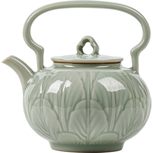 Guanlan Ceramic Teapot Banana Moonlight Porcelain Round With Lid Kung Fu <b>Tea</b> <b>Set</b> Afternoon <b>Tea</b> - Product Image 5