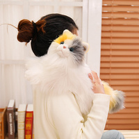 Peluche réaliste chat Ragdoll 50cm en coton PP, chat en peluche réaliste et moelleux, noir, blanc, calico, cadeau doux, vente en gros, personnalisé, OEM, pour enfants