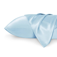Pack de 2 taies d'oreiller modernes en soie Queen Nouveau design Taie d'oreiller en satin pour la peau des cheveux avec fermeture d'enveloppe Cadeau de maison pour femmes hommes