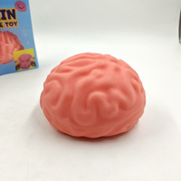 Balle anti-stress en plastique souple en forme de cérébral pour filles, à remontée lente, pour Halloween, pour la décompression et la relaxation créative, produit transfrontalier