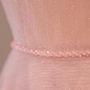 Pink Chiffon A-Line Evening Dress Sweetheart Neckline Empire Waist Long Gown For Women Spring Bridesmaid Toasting - Product Image 4