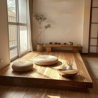 Cama de Plataforma Tatami de Madera Maciza, Cama Baja para Sala de Estar, Dormitorio, Casa de Huéspedes, Estilo Japonés, Cama de Madera Maciza Hecha a Medida