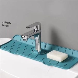 100% Food-Grade Silicone Kitchen Sink <b>Splash</b> Guard Faucet Water Catcher and Drain <b>Mat</b> for Kitchen Table Use - Product Image 6