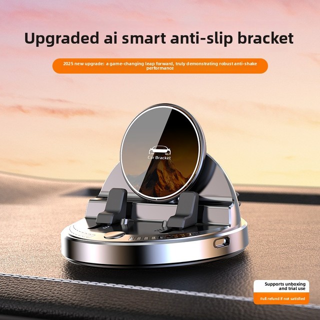 Universal Smart Central Dashboard 15W Fast-Charging Wireless Car Mount Anti-Slip Silicone 360 Rotation Phones Customized Logo