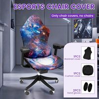 Housse de chaise en soie de lait et élasthanne, adaptée aux chaises de bureau et de gaming, avec housse de siège d'armoire, personnalisation du motif