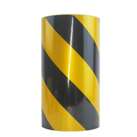 Bande réfléchissante jaune autocollante avec billes de verre, autocollant réfléchissant imprimable haute visibilité pour la sécurité routière