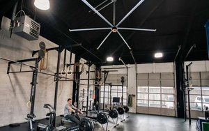 Ventilateur de plafond commercial HVLS de 16 pieds pour grands espaces – Refroidissement à haut volume et basse vitesse pour églises, entrepôts, gymnases |   Ventilateur à économie d'énergie de grande taille - Product Image 4